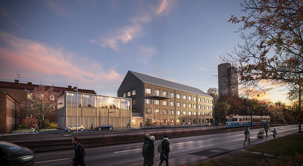 Tuve Bygg bygger ny skola i GBG. Visionsbild: White Arkitekter