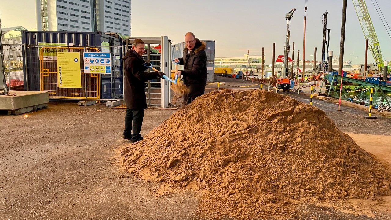 Spadtag i Värtahamnen. Foto: Stadsutvecklarna i Värtahamnen