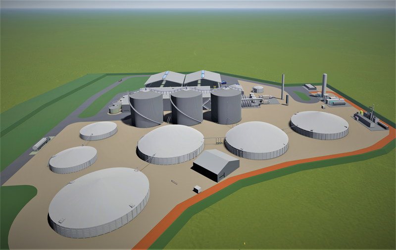 Gasums biogasanläggning i Götene. Bild: Gasum