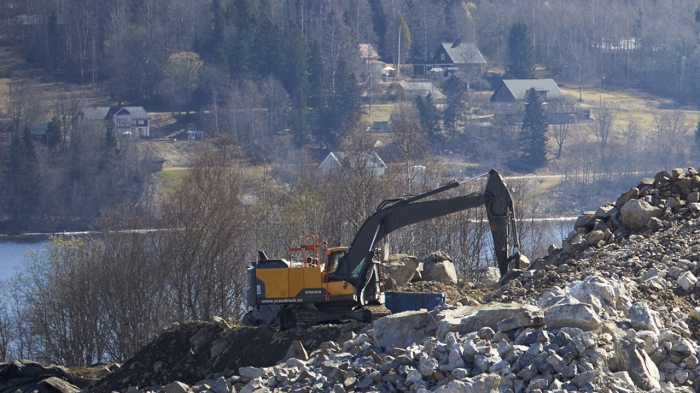 Arbete med spår utanför Lycksele. Foto: Svevia