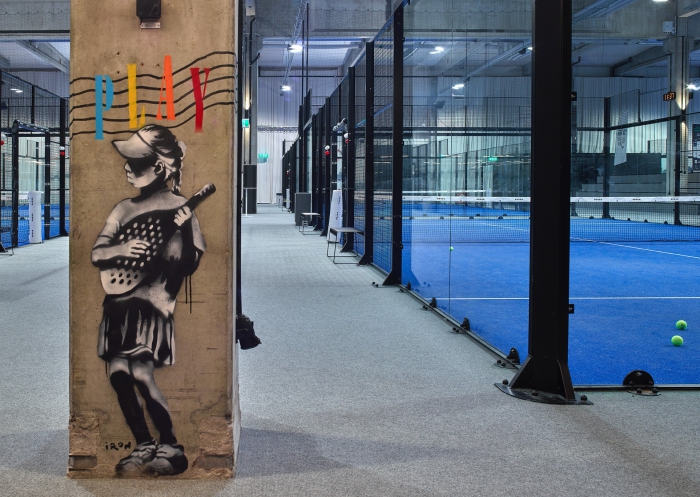 Padelhallen LeDap i Stockholm. Foto: Gatun Arkitekter