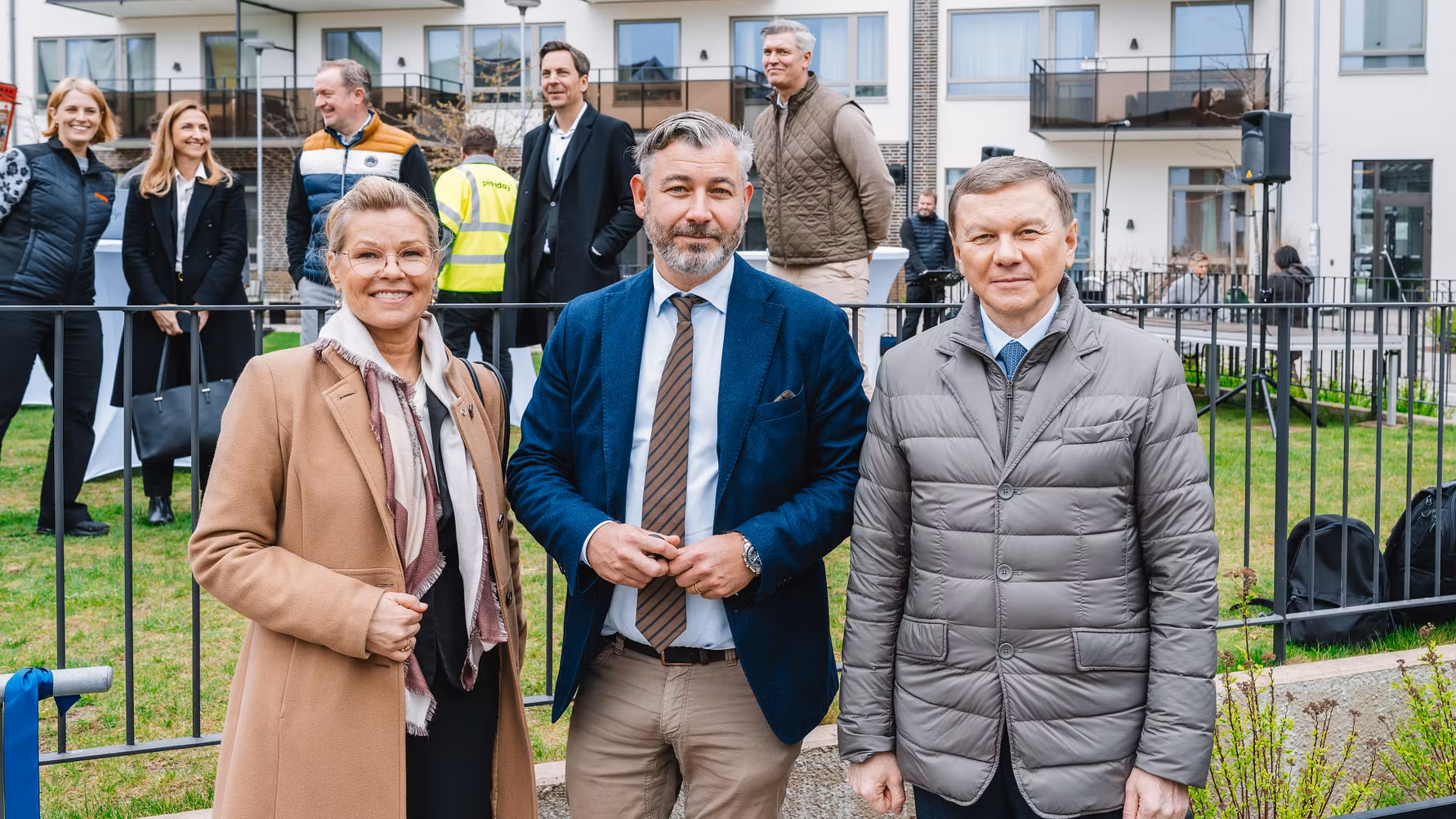 Mia Rolf, vd Pingday, Christian Orsing, kommunstyrelsens ordf&ouml;rande i Helsingborg, Serhii Morhunov, borgm&auml;stare Vinnytsia. Foto: Pingday