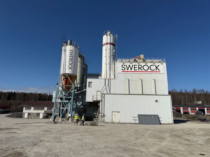 Swerocks befintliga betongfabrik i Birsta, Sundsvall. Foto: Swerock
