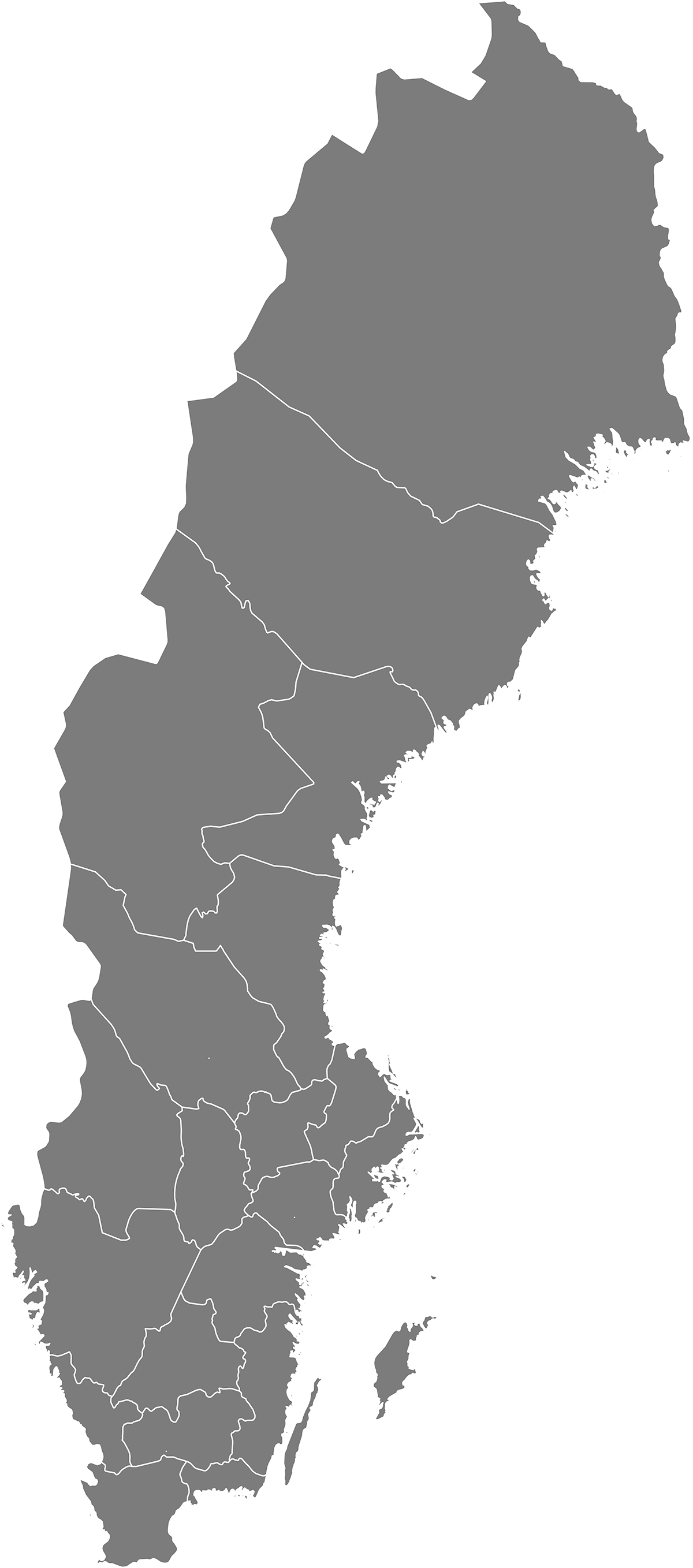 Länskarta Sverige